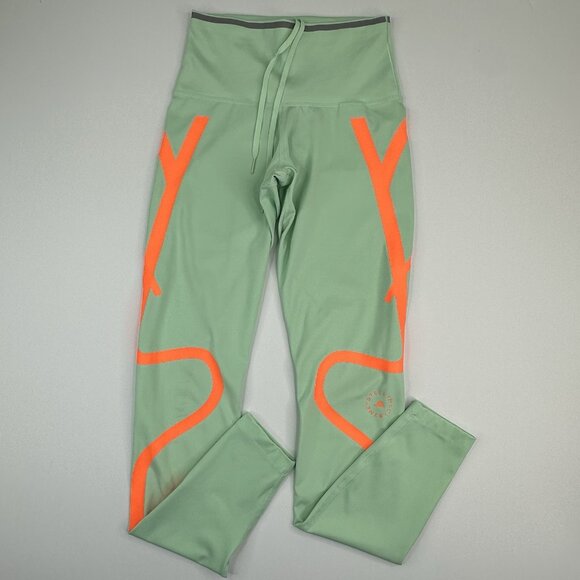 Adidas‎ X Stella McCartney Women's Green TruePace Hi-Rise Leggings XS/W22/L28.5 - Picture 1 of 16